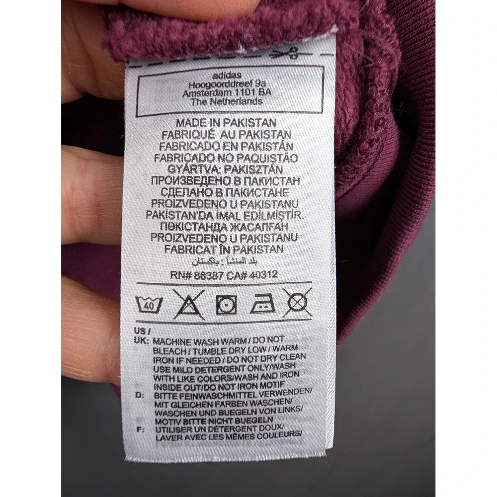 Adidas x Peloton Mens Crewneck Sweatshirt Maroon Graphic Pullover Medium